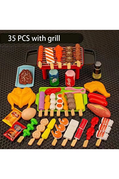 Choice3 35pcs with grill Baby Dress Up Kitchen Toys BBQ Set Kids Simulated BB...