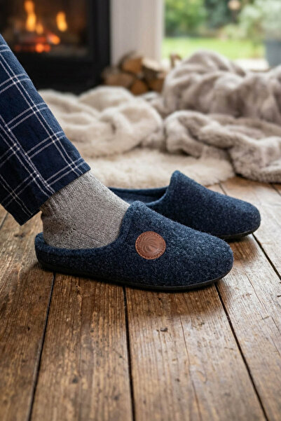 GEZER Men's Winter Felt Removable Insole Comfortable Home Garden Gondola Slip...