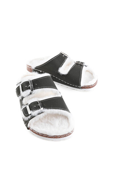 Paleng Cork Sole Plush Winter Women's Slippers