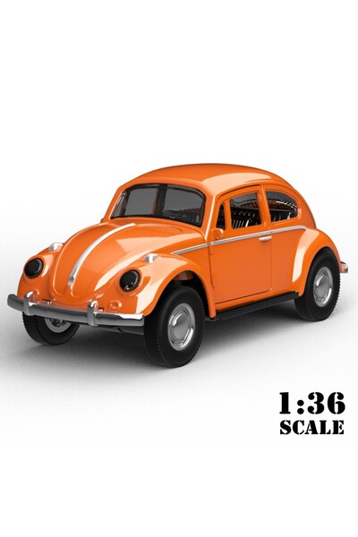 Choice5 Orange 1/36 Scale Diecast Metal Pull Back Action Drives Car Forward C...