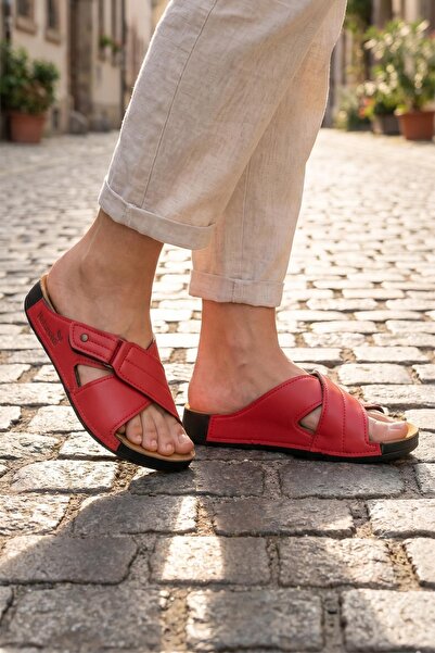Naturela Gezer Women's Summer Velcro Adjustable Comfortable Sole Daily Slippers