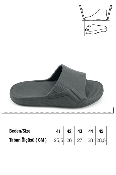 GEZER Yazlık Erkek Eva Banyo Bahçe Islak Zemine Uygun Terlik