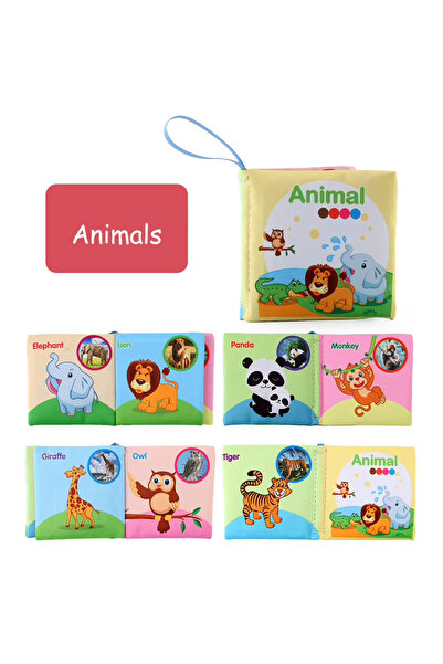 Choice4 animals Washable Baby Cloth Book Set - BPA-Free Crinkle Sensory Toys ...