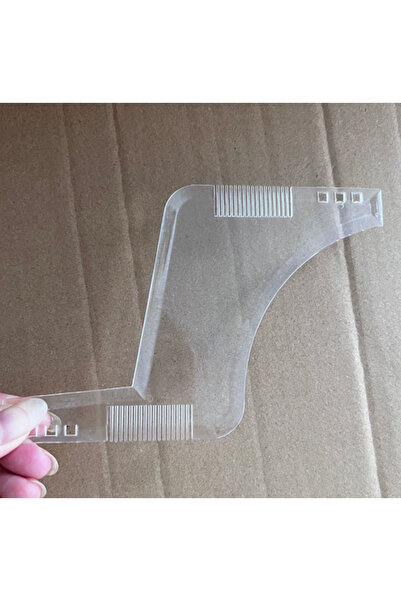 choice2 transparent Beard Comb Styling Comb Styling Template Tool Men's All-I...