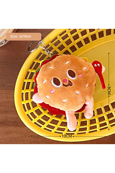 Choice 04 Cute And Creative French Fries Hamburger Figurine Hanging Backpack ...