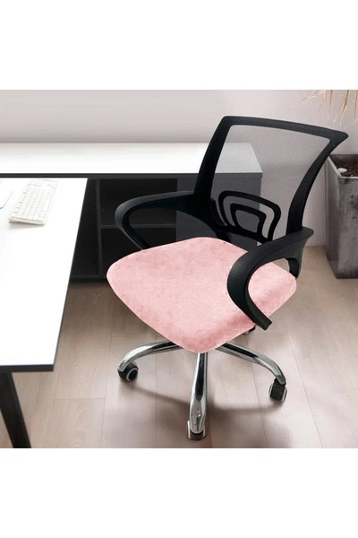 choice2 1pc Pink 1Pc Velvet Office Chair Cover Computer Swivel Seat Cover Mod...