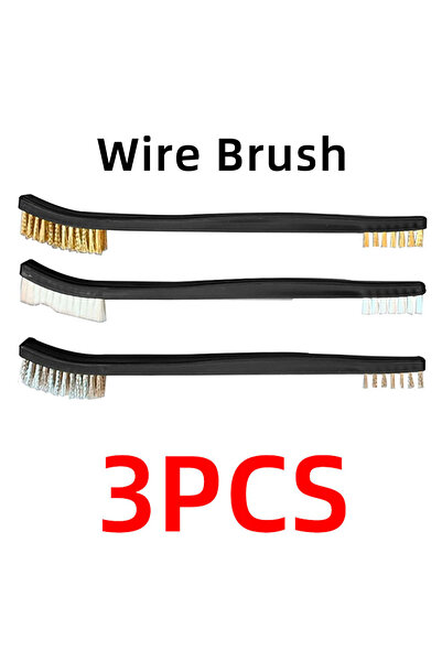 choice2 Wire Brush(3PCS) Double Ended Steel Wire Brush Nylon Hook Durable Cop...