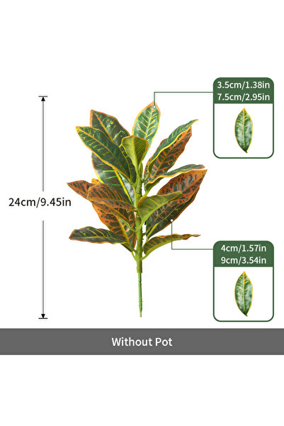 Choice 24cm-16Leaves 24-41cm Artificial Plants Fake Ficus Tree Tropical Banya...