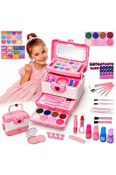 Printisor Trusa Machiaj Fetite, Set Make-Up Complet 56 Elemente, Multicolor, ...