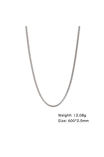 Choice 60cm 2.5 mm wide Skyrim Fashion 60cm Long Box Chain Necklace Stainless...