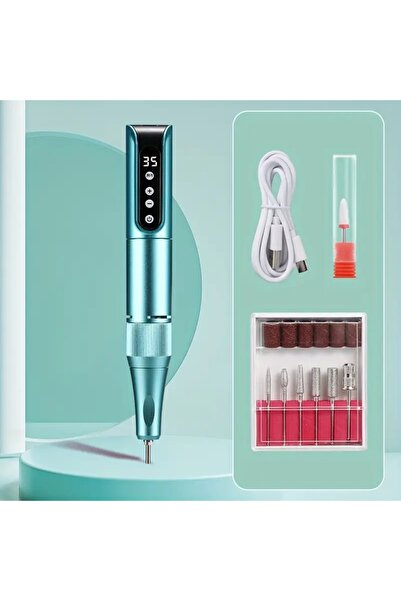 Choice قلم برد أظافر لاسلكي أخضر اللون بمنفذ USB من النوع C بسرعة 35000 دورة ...