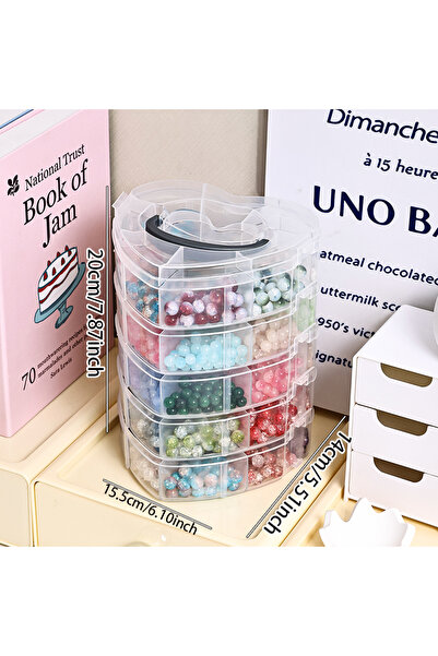 Choice1 5layers-transparent 1pc Transparent Plastic Handheld Heart-Shaped Bea...