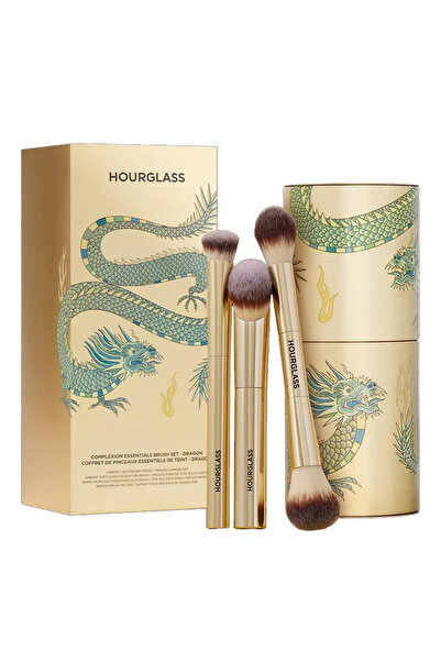 Choice مجموعة فرش مكياج Hourglass ثلاثية القطع - فرشاة كريم أساس، فرشاة بودرة...