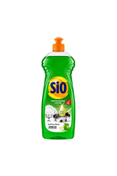Sio سائل غسيل الأطباق برائحة التفاح 750 مل - تنظيف الدهون ورائحة التفاح المنعشة