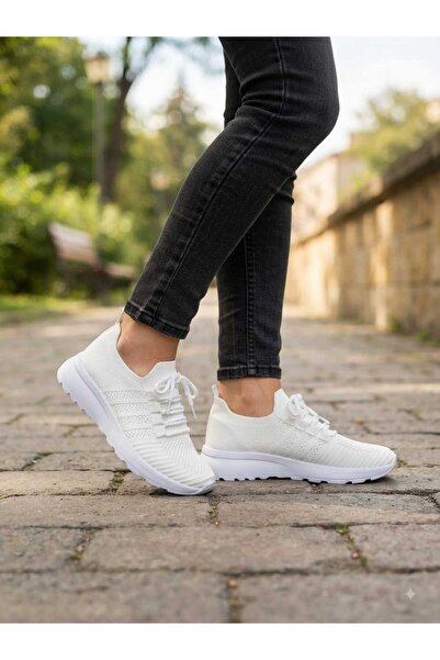 Nubbock Spotted Women's White Comfortable Lightweight Soft Sole Casual Sports...