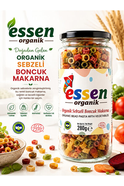 Essen Organik Organik Sebzeli Boncuk Makarna 280 Gr.