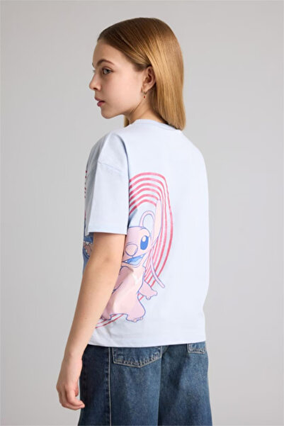 DeFacto 100% βαμβακερό Disney Lilo & Stitch Relax Fit T-shirt με κοντό μανίκι...
