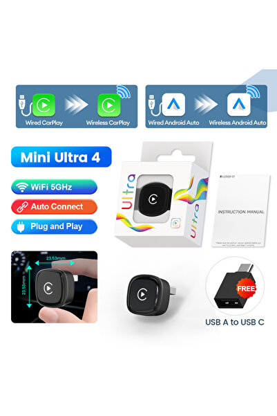 Choice wired to wireless Mini ultra 4 Mini Ultra 4 Wireless Android Auto Box ...