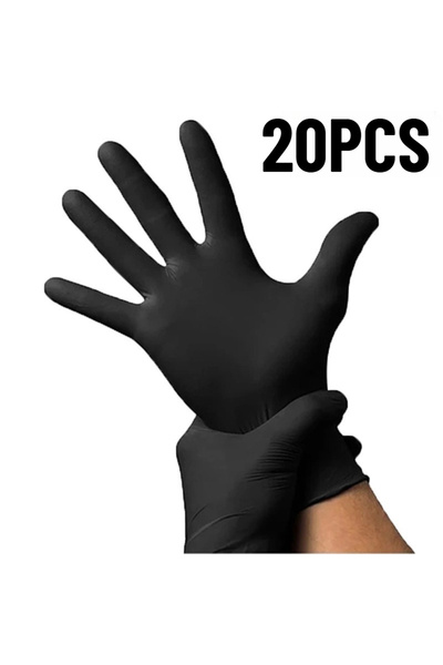 Choice11 M 20PCS 20/50/100PCS Black Nitrile Gloves Disposable Gloves Suitable...