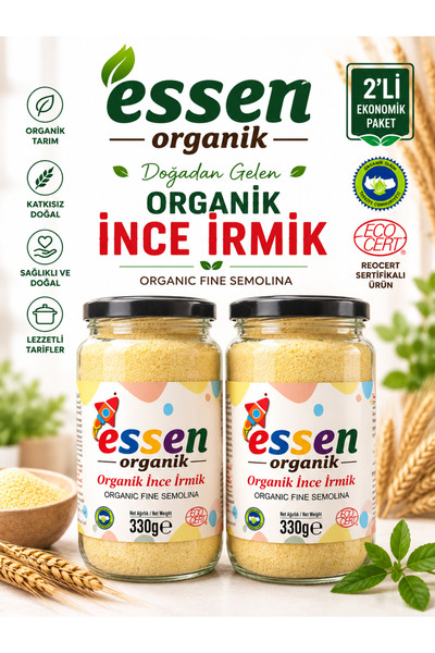 Essen 2'li Organik Ince Irmik 330gr