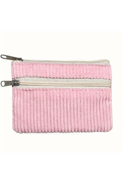 Choice5 Pink Corduroy Multi-Colored Small Change Bag Key Bag Portable Card Ba...