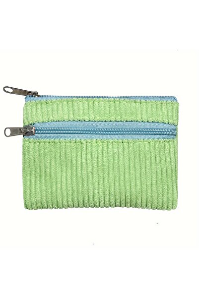 Choice4 green Corduroy Multi-Colored Small Change Bag Key Bag Portable Card B...
