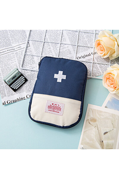 Choice Blue Mini Portable Medicine Bag Travel First Aid Kit Medicine Bag Stor...