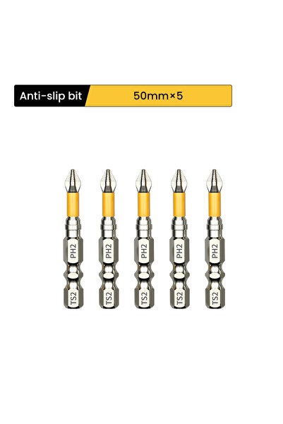 Choice1 Deli 5PC 50mm Non-slip High Hardness and Strong Magnetic Bit PH25/50/...