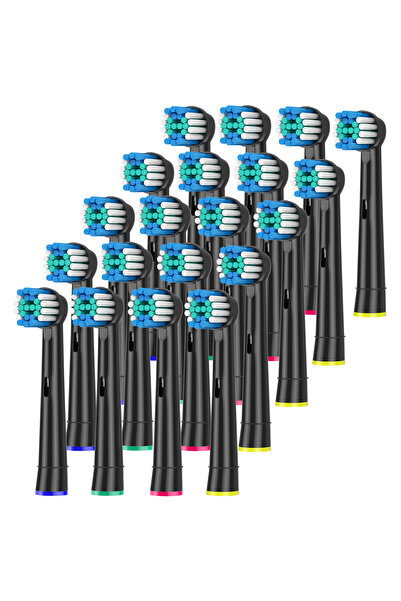 Choice9 20pcs Black Replacement Toothbrush Heads Compatible with Oral B Profe...