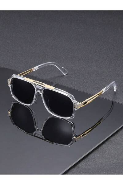 Choice3 WHITE 1 pair of men's T transparent frame gray European and American ...