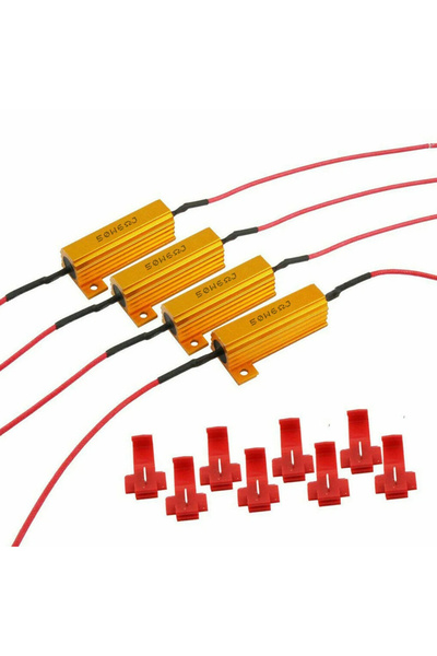 Choice 4 قطع مقاومة حمل LED مؤشرة ضوئية 50 واط 6 أوم، مرحل سرعة الوميض لمصابي...