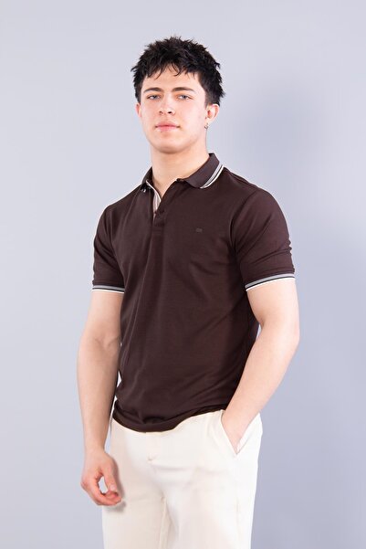 Mckanzie 4623 striped modal fabric t-shirt with collar