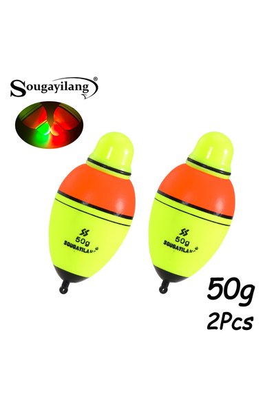Choice 50g Buoyancy Sougayilang Luminous Fish Floats 2Pcs with 6 Size Options...