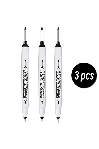 Choice5 3PCS-Black 20mm Multi-Purpose Long Head Deep Marker Pen Woodworking D...