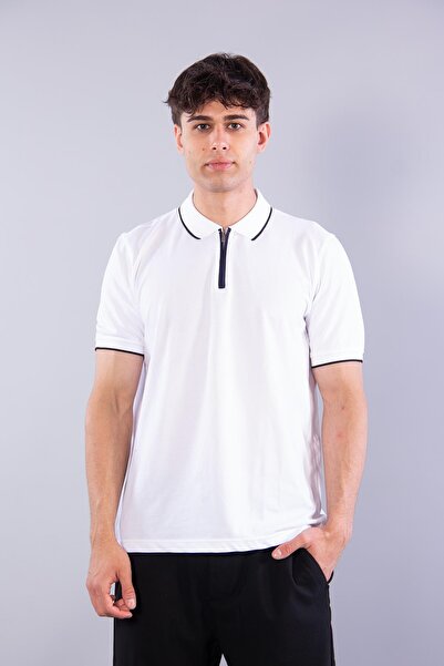 Mckanzie V7055 polo collar zippered t-shirt