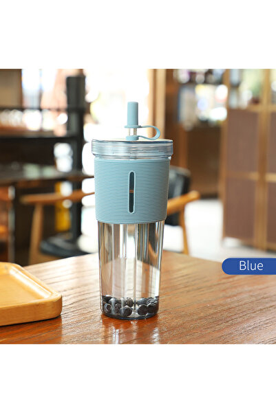 Choice 710ml Blue 710ml/24oz Large Capacity Coffee Cup, Plastic Water Bottle ...