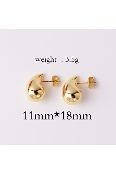 Choice extra small gold Vintage Gold Plated Chunky Dome Drop Earrings for Wom...