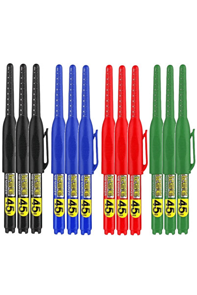 Choice1 mix pen 12pcs-B 12PCS Long Head Marker Pens Set, Special Oil-Based Wo...