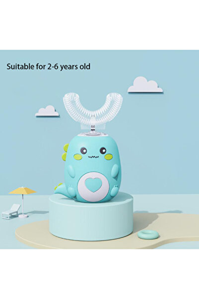Choice 2-6 years old green Children U-shaped Electric Toothbrush 360 Degrees ...