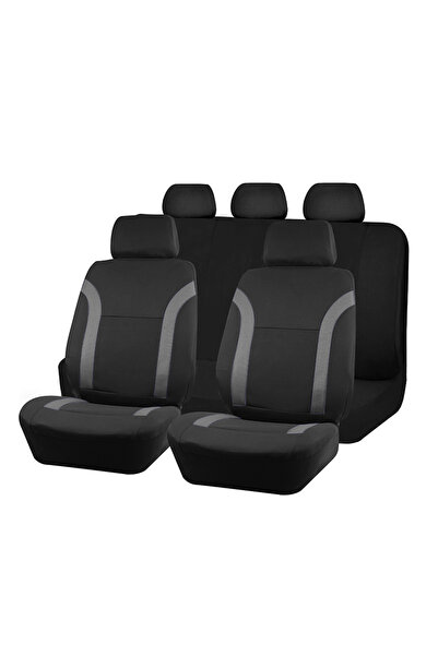 Choice7 Gray 5 seat Universal Breathable Car Seat Covers Air Mesh Fabric Spli...