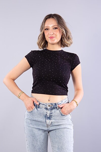 Mckanzie 11445 Stoned Short O-Neck Blouse