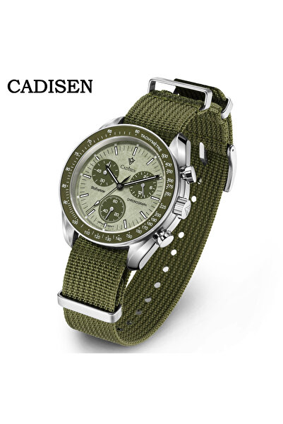 Choice green CADISEN New Men's Watches Luxury Quartz Wrist Watch For Men Sapp...