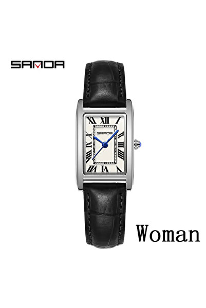 Choice11 Ms Black white SANDA Luxury Tank Couple Watch Wear Resistant Leather...