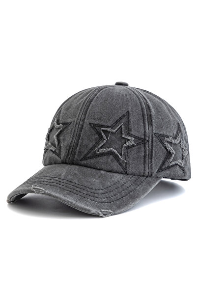 Choice 56cm-60cm Black New Women's Five Pointed Star Design Washed Cotton Bas...