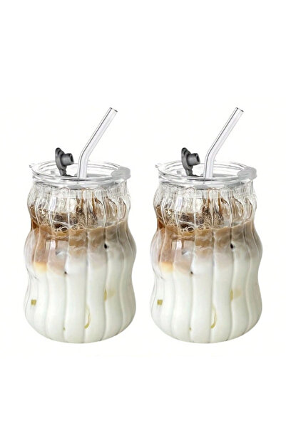 Choice4 401-500ml 2PCS-B 2/4/6PCS INS Glass Cup Heat-resistant Tumbler Drinkw...