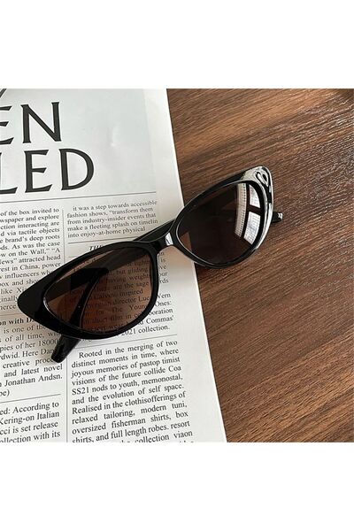 Choice Black-Tea Cat Eye Shape Sunglasses Beach Sun Protection Sun Glasses Fa...