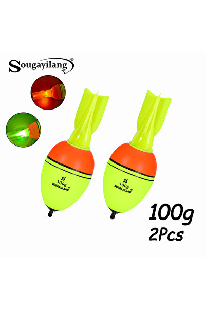 Choice 100g Buoyancy Sougayilang Luminous Fish Floats Rocket Shape 2Pcs with ...
