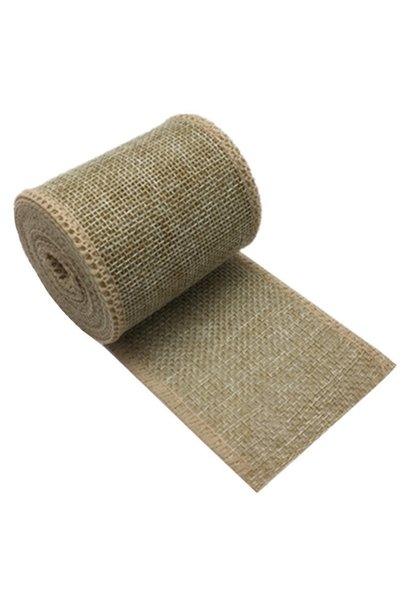 Choice 3M Natural 3M/Roll Burlap Wired Ribbon Roll Natural Jute Wrapping Burl...
