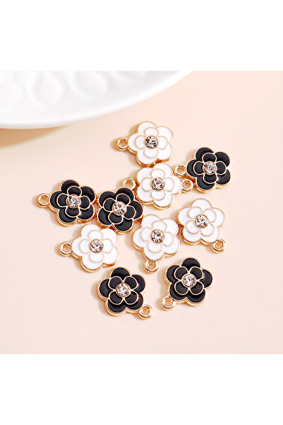 Choice style119mix 10pcs/lot 13*16mm Enamel Crystal Flower Charms DIY for Nec...