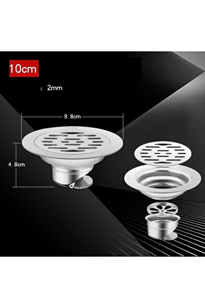 Choice 10cm single Stainless steel Floor Drains Shower Anti-odor Drainer Bath...